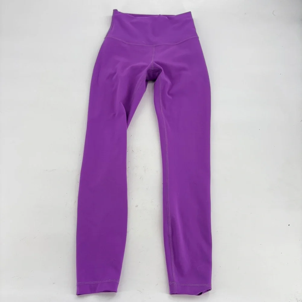 lululemon bright purple high waisted leggings 4 running pants yoga